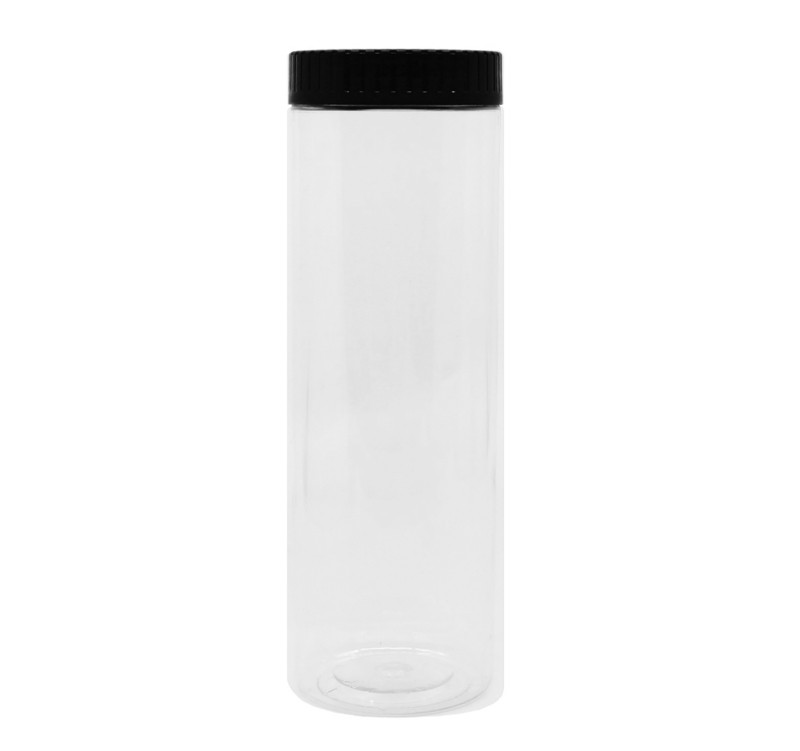 840ml, PET, Barquillos Jar w/ Black Cap