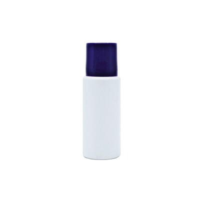 60ml, Plastic Cylindrical Bottle w/ Purple (Screw Cap)
