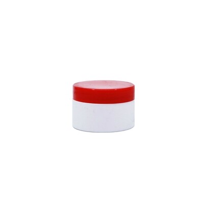 15g, Red Plastic Double Wall Jars with Washer