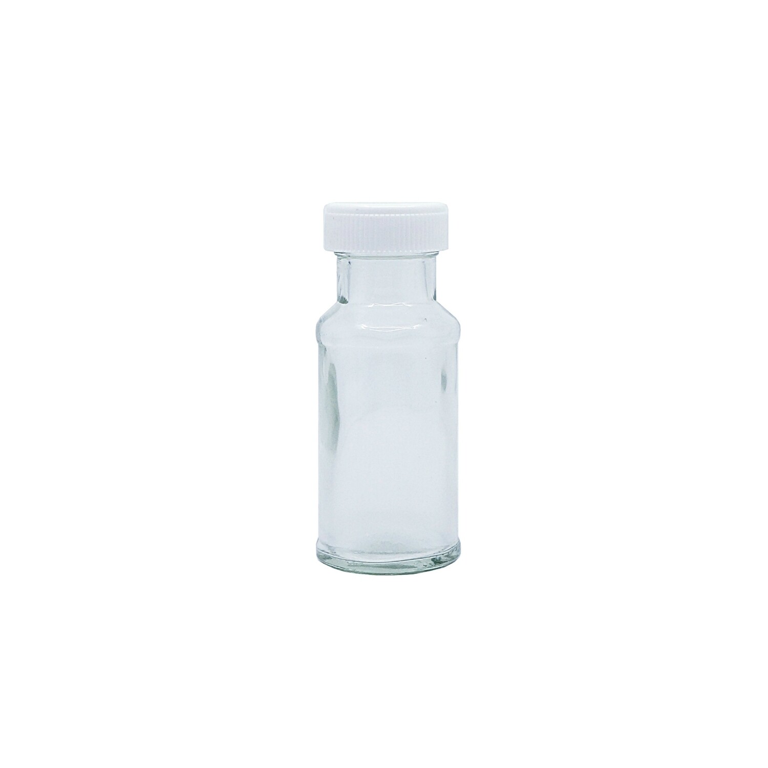 50ml, Glass Clear Bottle, Screw Cap (M-2206)
