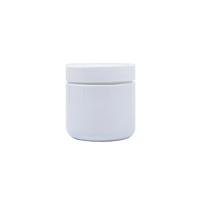 150g, PET, Opaque White Jar Screw Cap w/ Foam Liner