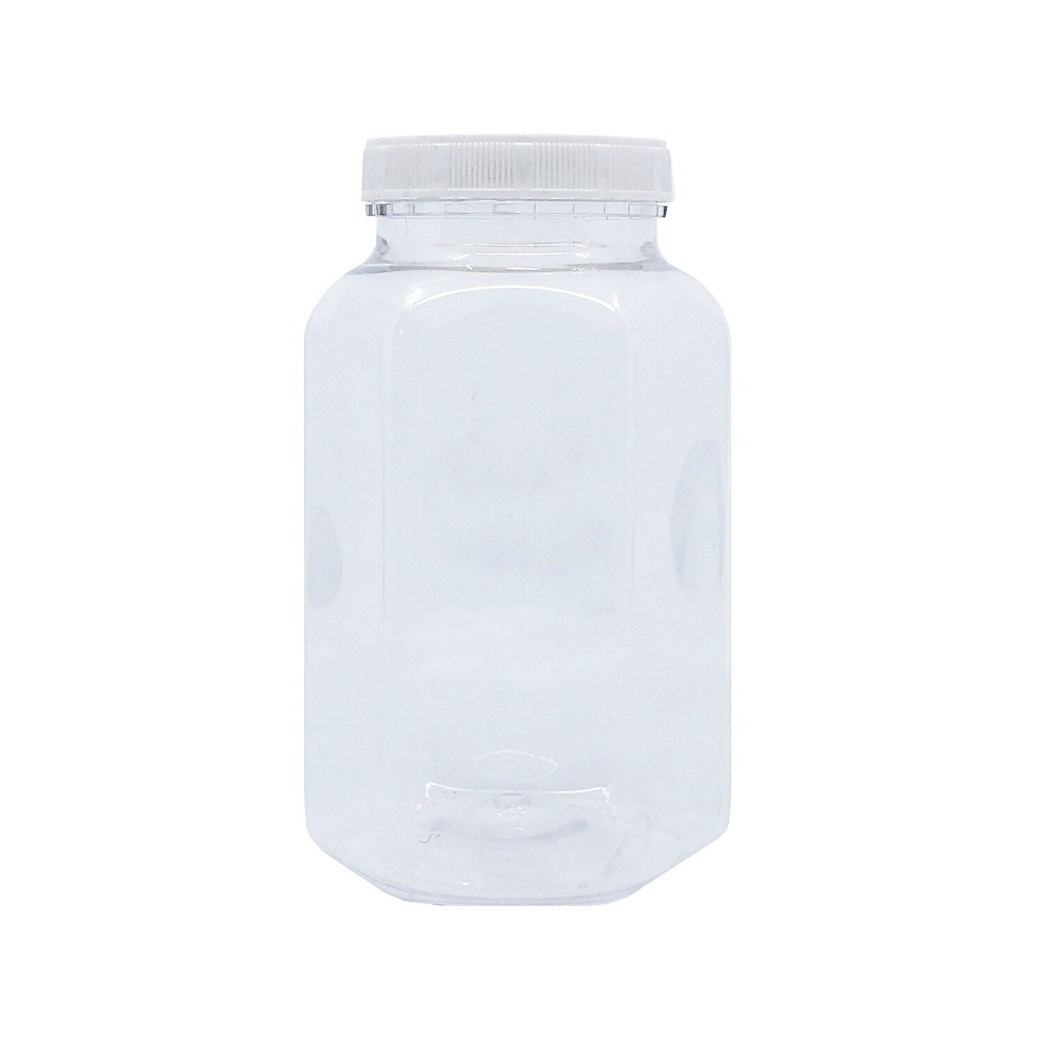 700ml, PET, Clear Jar w/ White Screw Cap