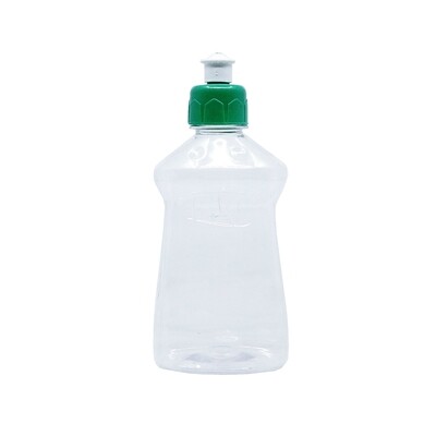 250ml, PET, Dishwashing Bottle w/ Pop-up Green Cap
