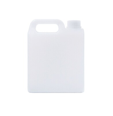 1Liter, HDPE, Jerry Can, Natural White w/ Tamper Cap