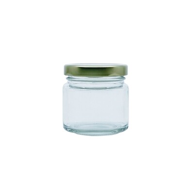 120ml, Straight Glass Jar ( Metal Lug Cap) M-7361