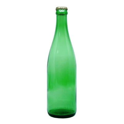 500ml, Glass Green Bottle w/ Gold Crown Cap