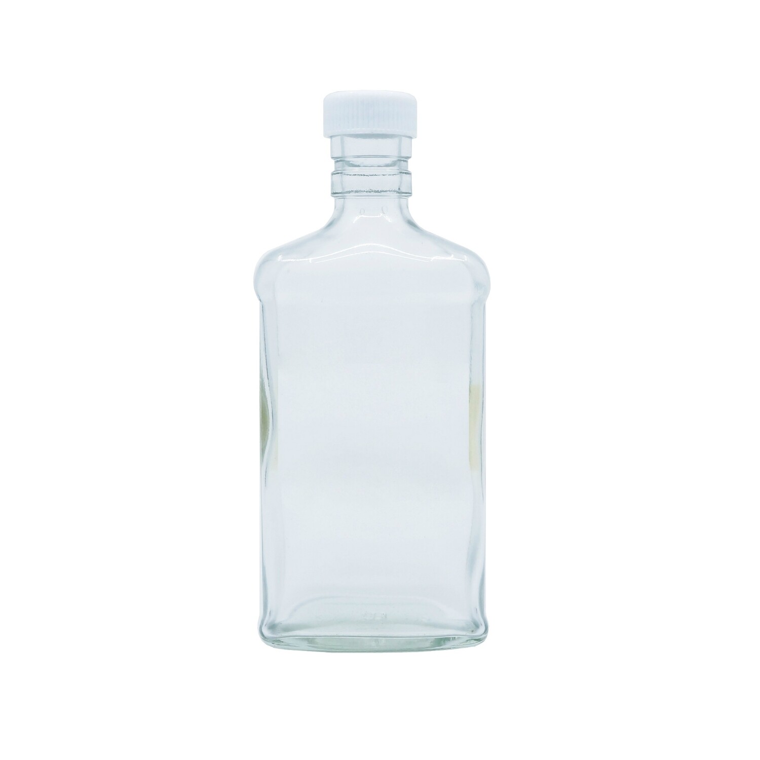 350ml, Rectangular Liquor Glass Bottle w/ Plastic Screw Cap