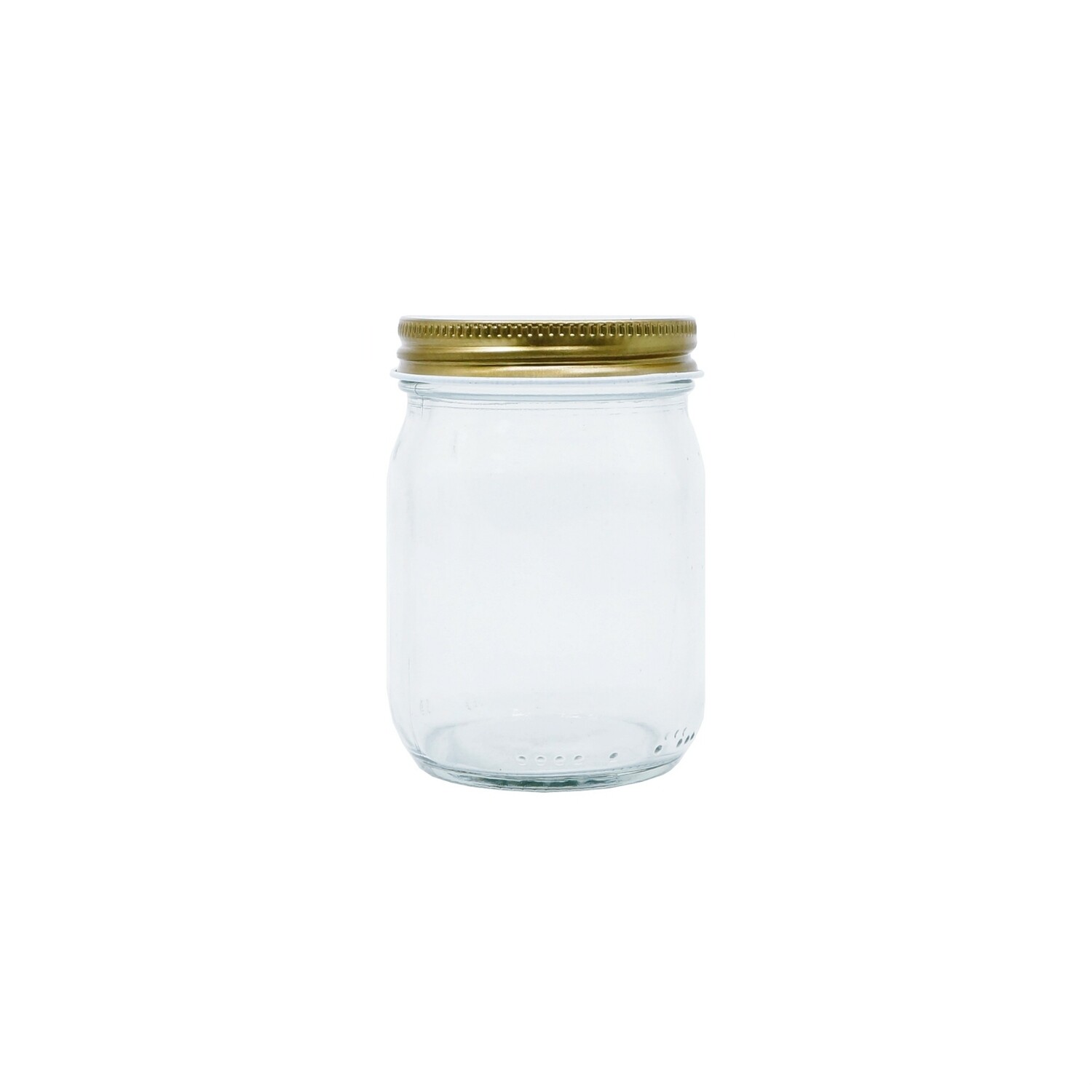 120ml, Glass Round Jar w/ Gold Cap