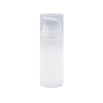 30ml, PET, Airtight Gel Pump Bottle, Opaque White