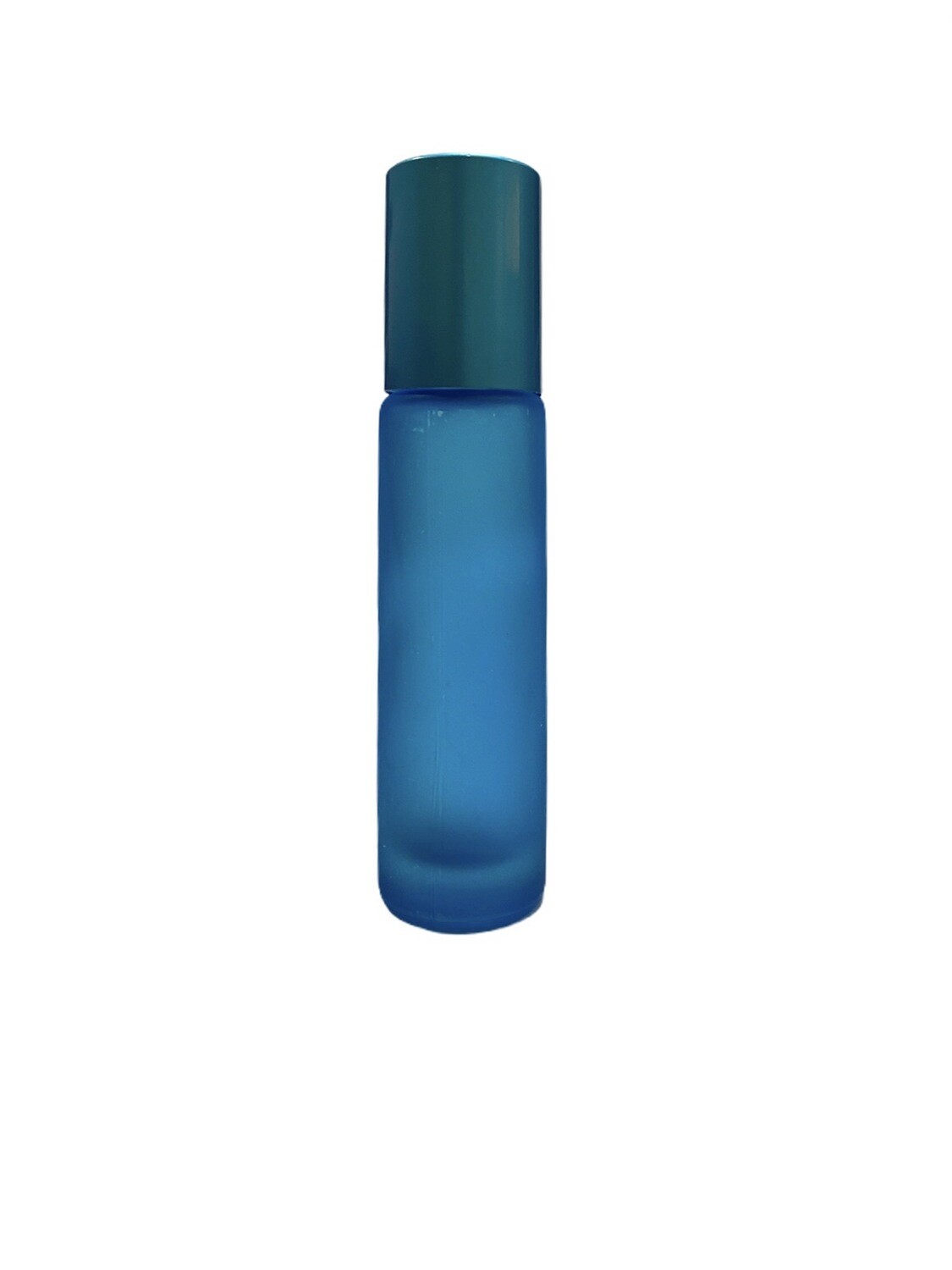 10ml, Glass Frosted Bottle With Plastic Roller, Blue
