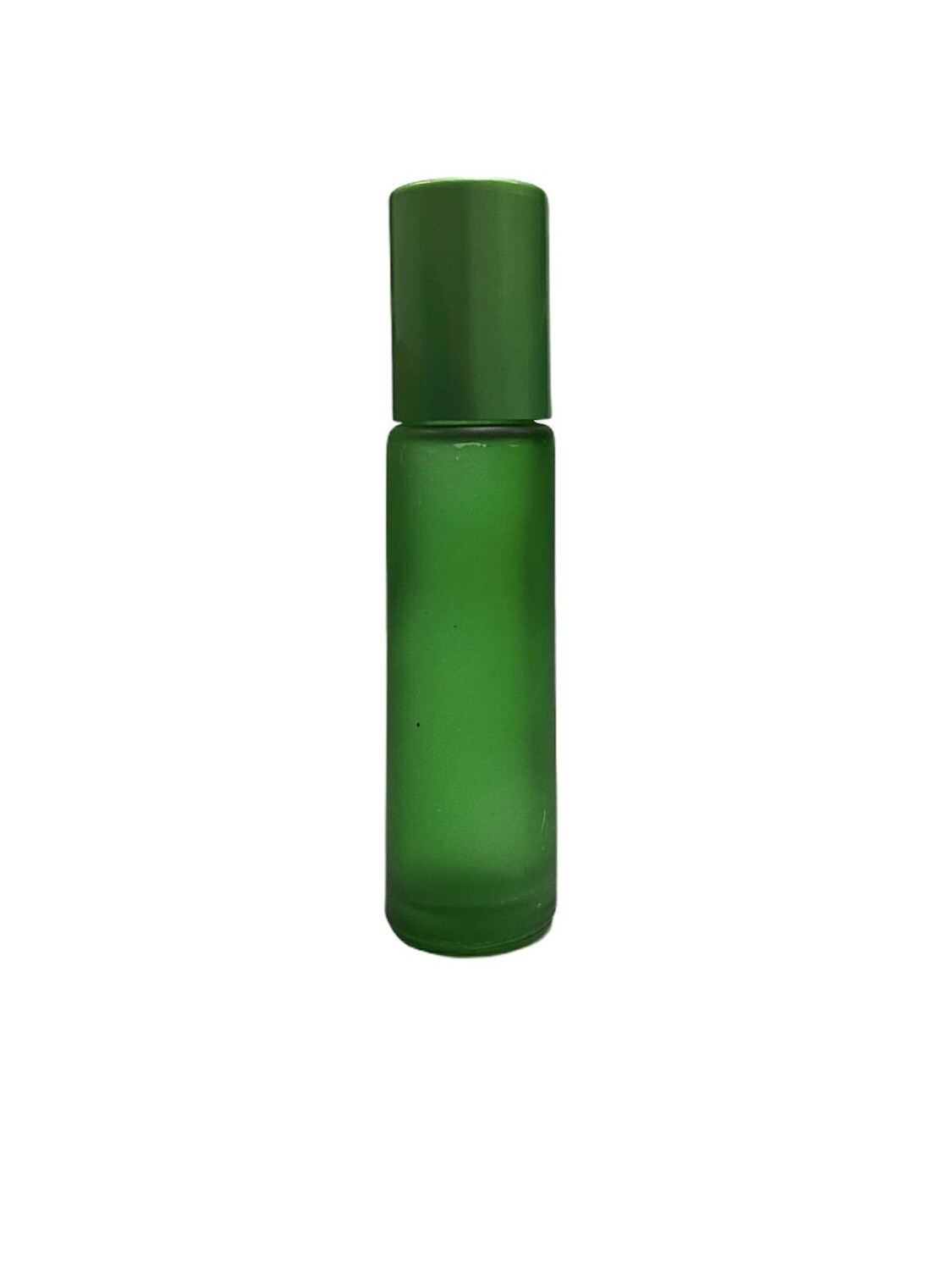 10ml, Glass Frosted Bottle With Plastic Roller , Green