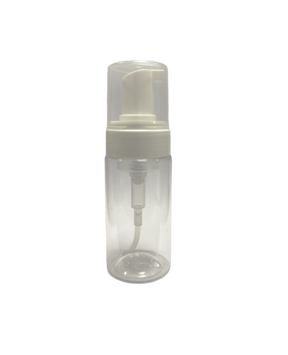 100ml, Pet Plastic Foaming Bottle Clear, White Pump Cap