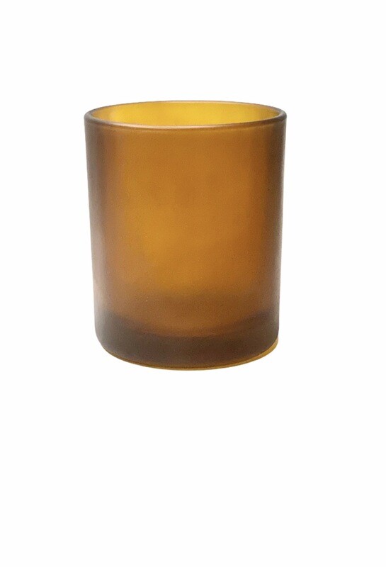 150ml Glass Frosted Amber Candle Jar
