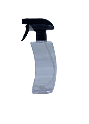 380ml Pet Clear Plastic, Curve Bottle , Trigger Spray Cap