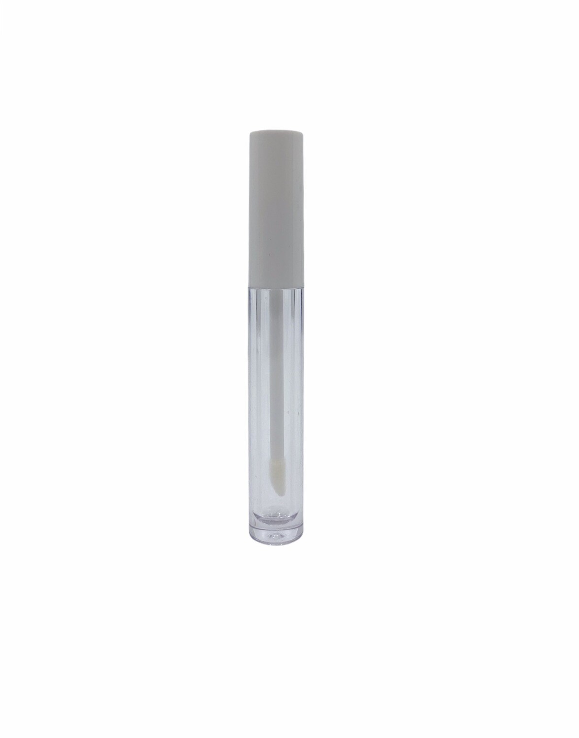 5ml Clear, Acrylic Liptint Bottle , White Cap