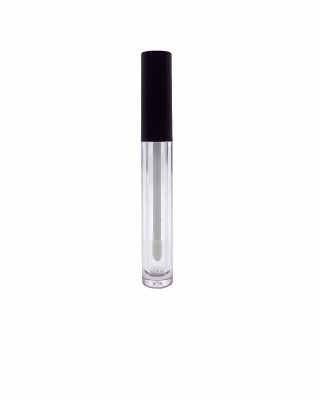 5ml Clear, Acrylic Liptint Bottle, Black Cap