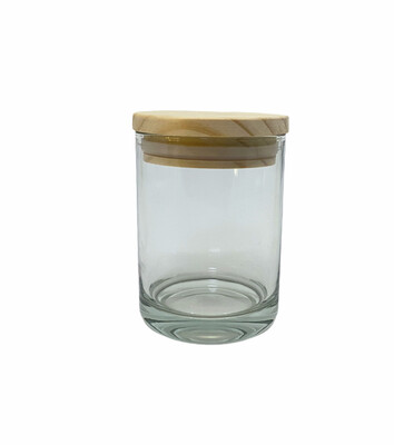 150ml, Clear Glass Jar , Wooden Cap