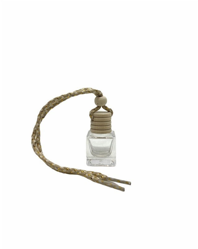10ml Clear Square Glass Hanging Diffuser Bottle