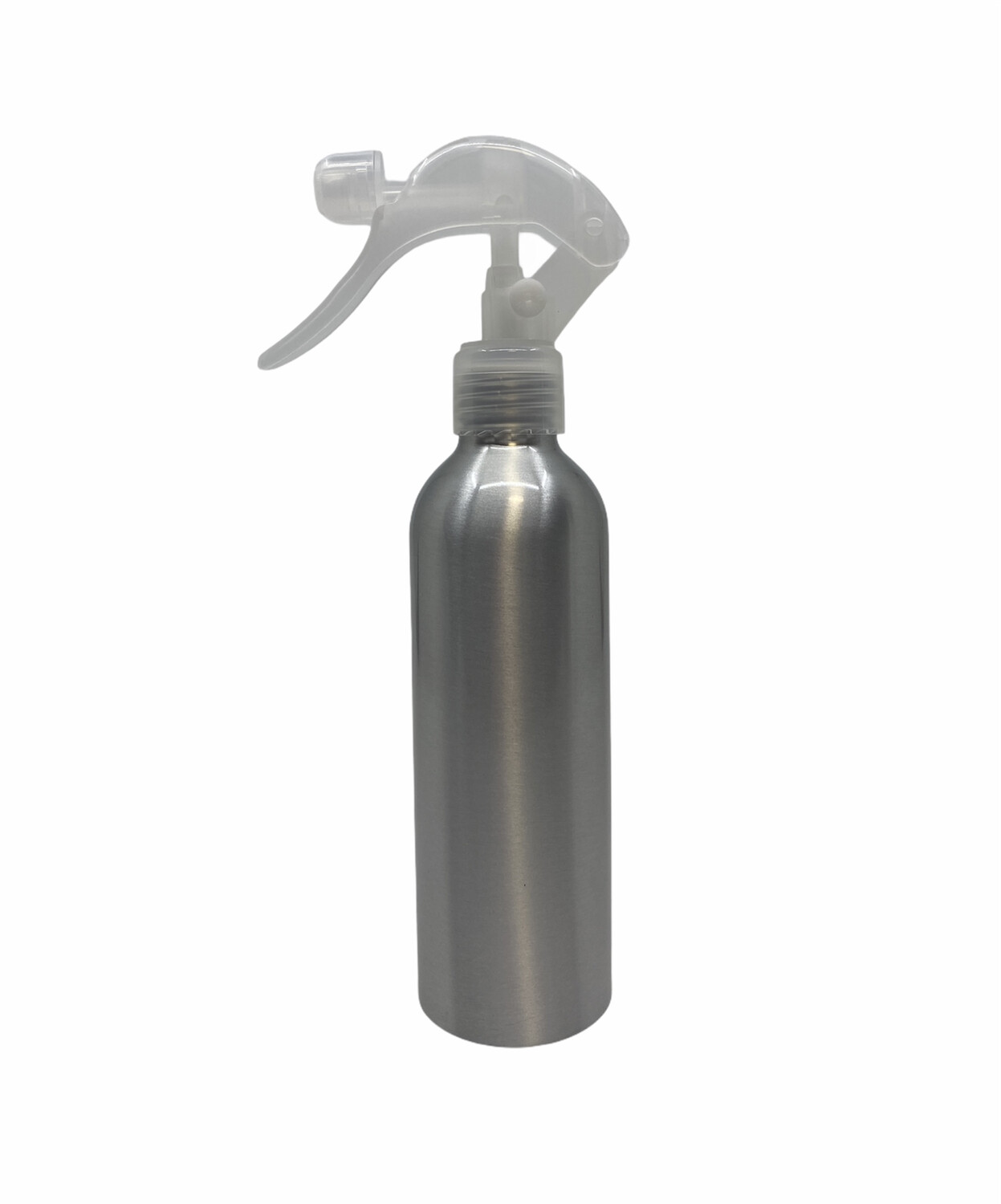 200ml Metal Aluminum Bottle, Clear Trigger Spray