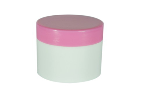 25g Plastic Double Wall Jars, Cap Color: pink cap