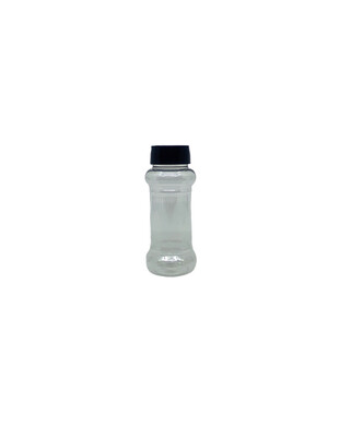 100ml Round PET Plastic Spice Jar - Black