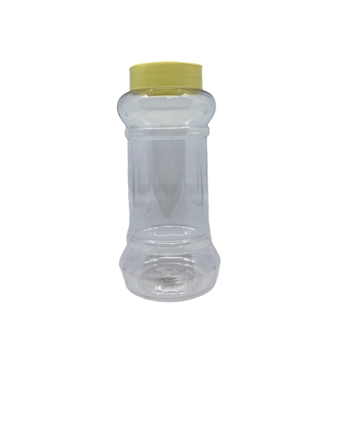 500ml Round PET Plastic Spice Jar - Yellow