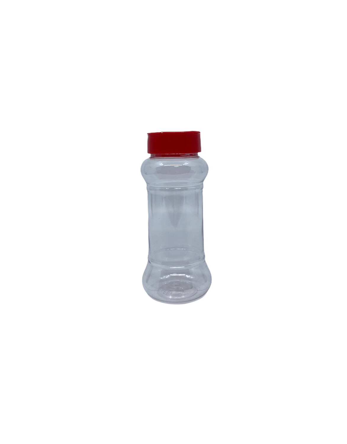 200ml Round PET Plastic Spice Jar - Red