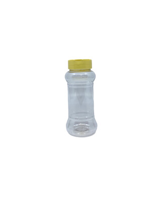 200ml Round PET Plastic Spice Jar - Yellow