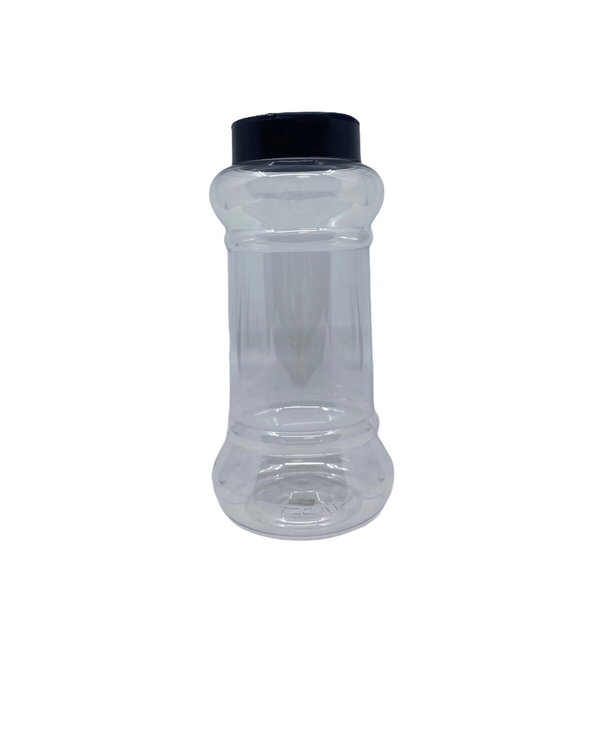 500ml Round PET Plastic Spice Jar - Black