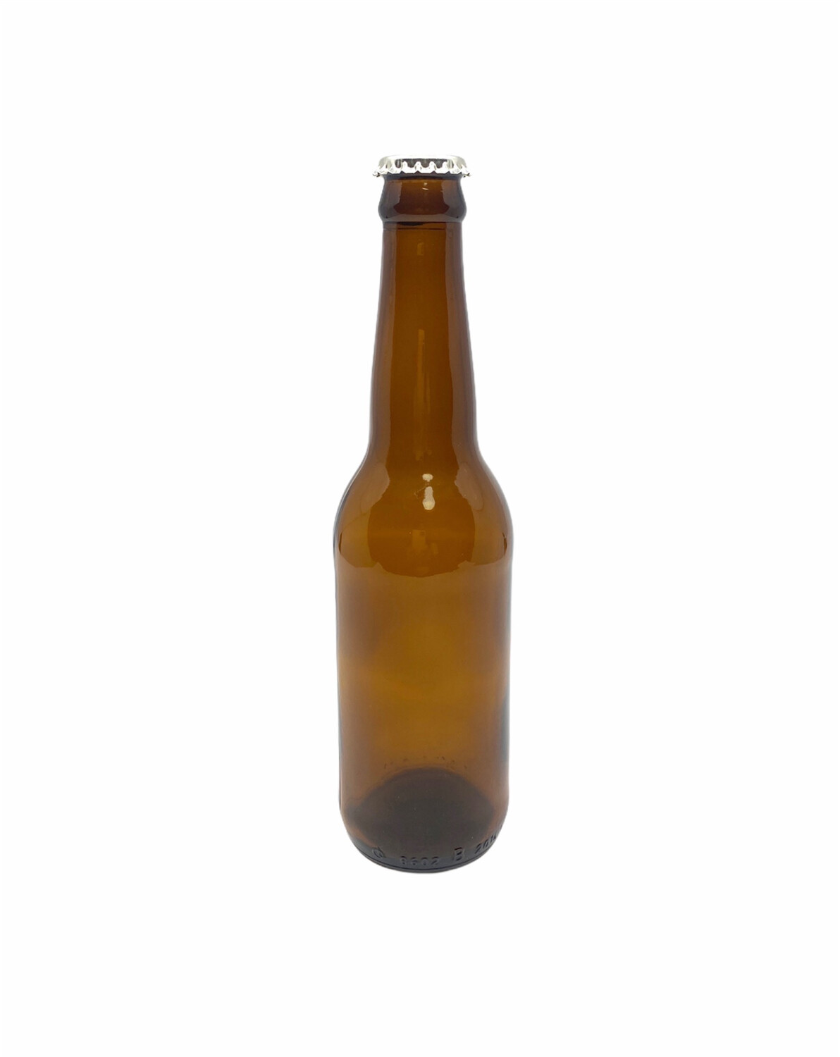 330ml Glass Amber Beer Bottle With Crown Cap