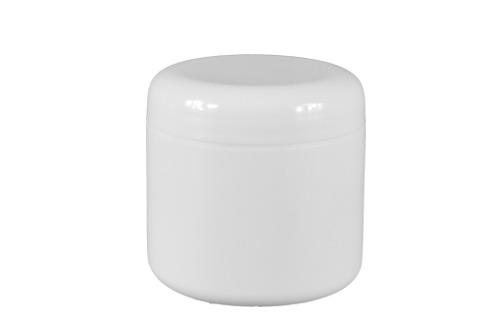500g Plastic Single Wall Jars (Opaque White)