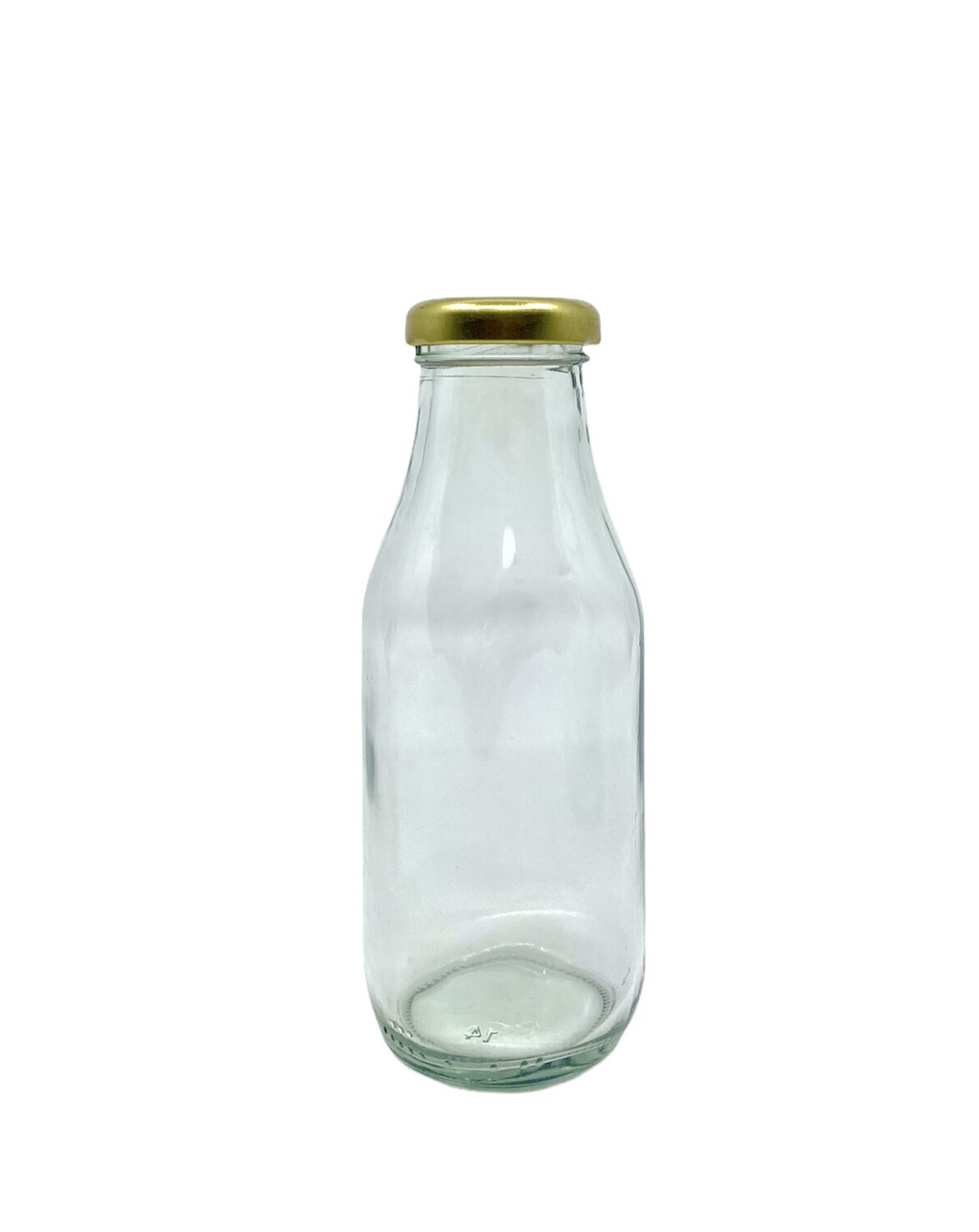 250ml Glass Clear Drink Bottle With Metal Lug Cap