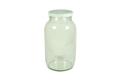 17oz Glass Round "Mayo" Jar (Metal Lug Cap) M-7041