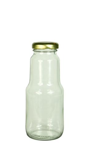 250ml Glass Beverage Bottle, Metal Lug Cap (M-7294)