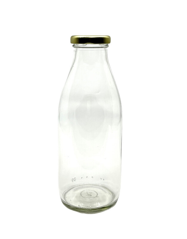 500ml Glass Beverage Bottle, Metal Lug Cap