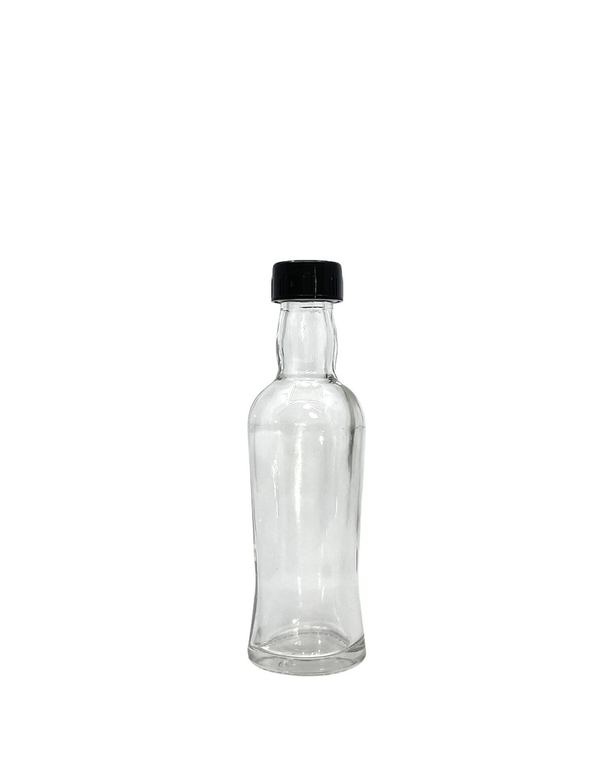 50ml Miniature Glass Bottle, Plastic Screw Cap
