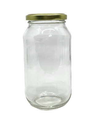 500ml Straigh Glass Jar, Metal Lug Cap