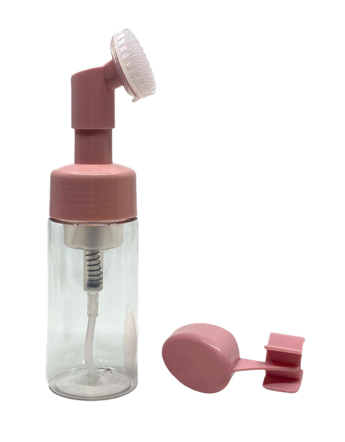 100ml Pet Foaming Pump Brush Bottle, Pink Cap