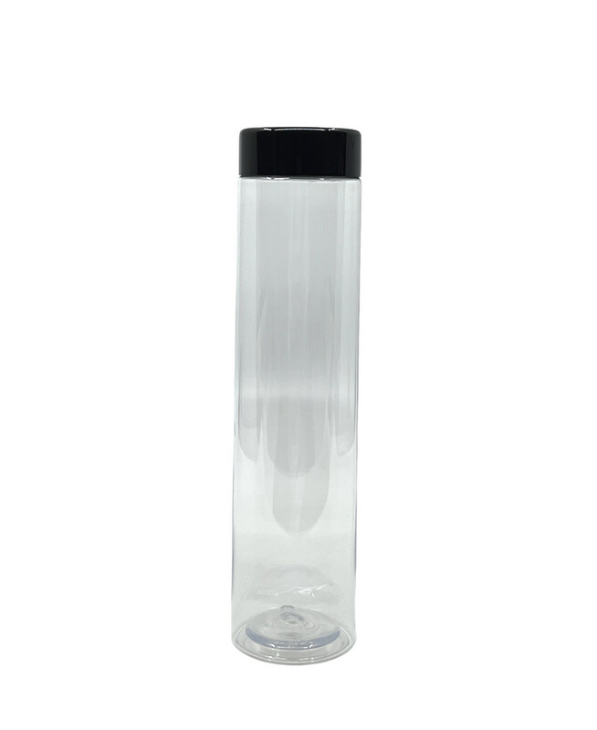 475ml Voss Clear With Plastic Screw Cap Black