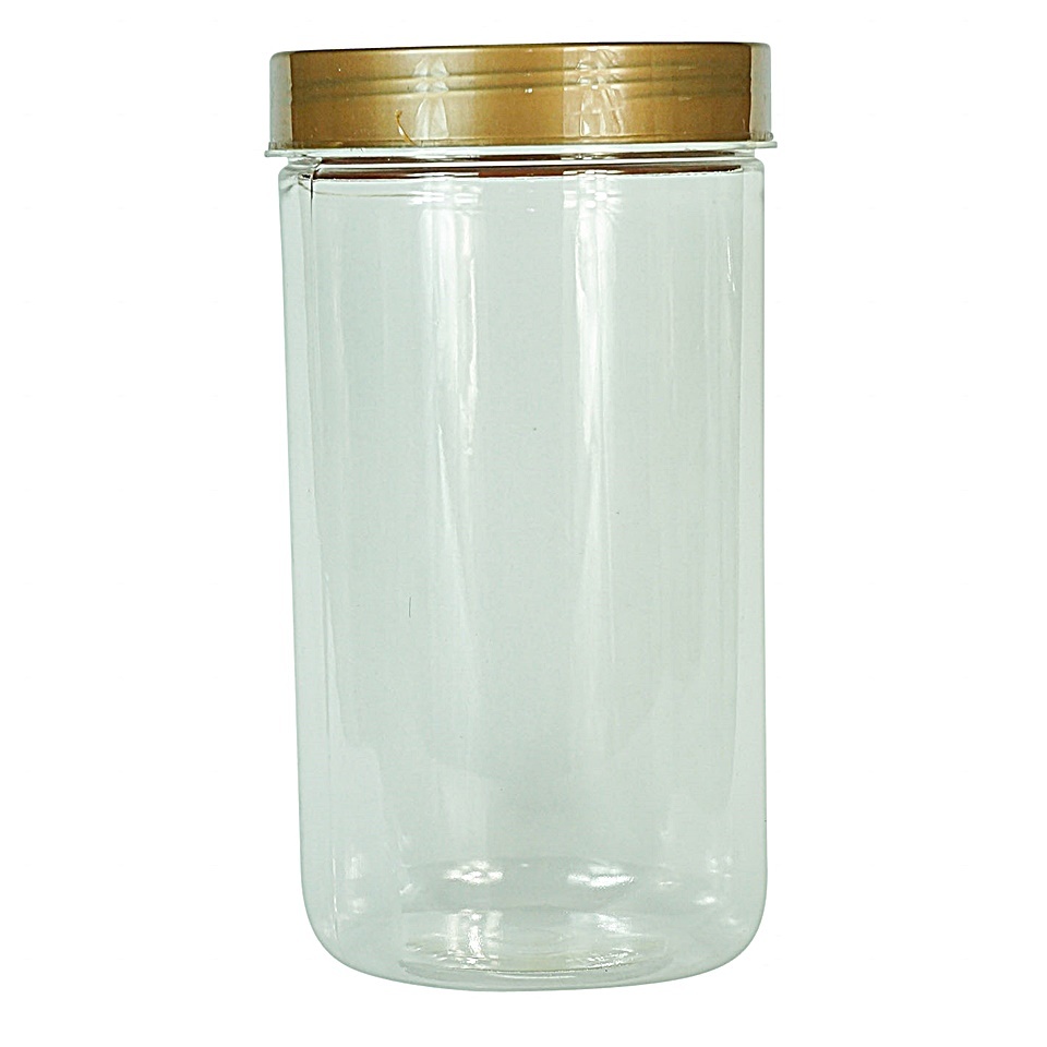 1.3LITER - PET Cookie Jar with Gold Cap