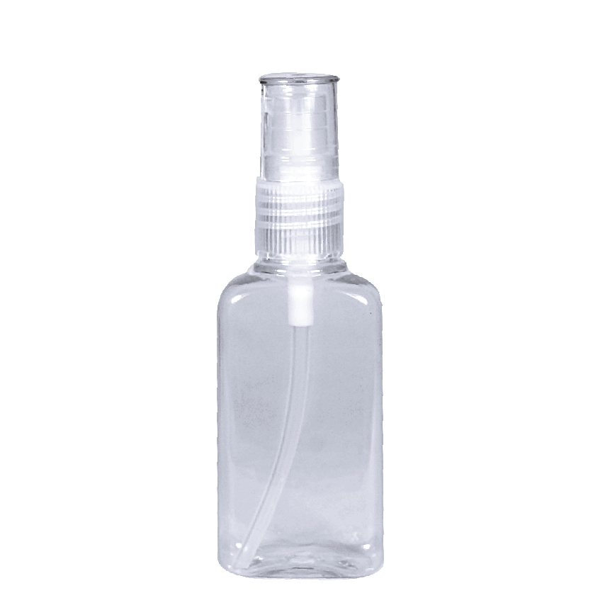 50ml, PET, Rectangular, Clear, Gel Pump