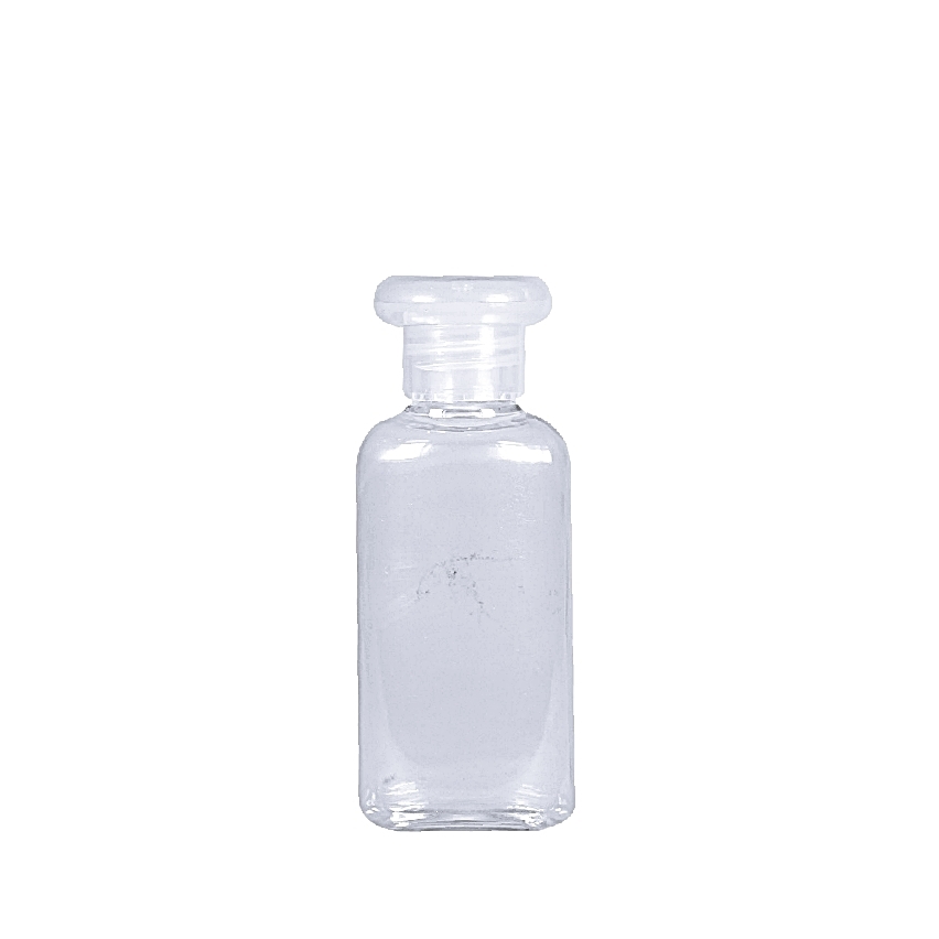 50ml, PET, Oval, Clear, Mushroom Flip Top Cap