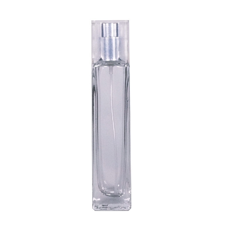 30ml Glass Gucci Clear with ps fancy #14 Silver Shiny overcap Clear AA2