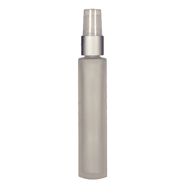 30ml Glass Tubular slim threaded pump spray shroud #18 Silver Matte NA2 act natural aa1