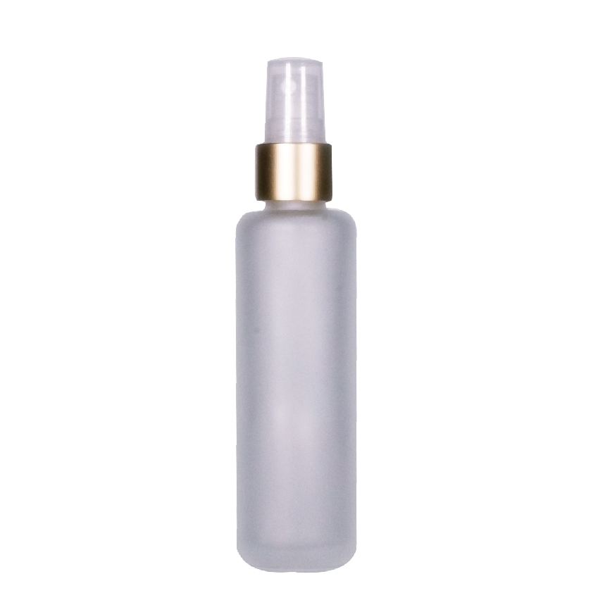 30ml Glass Round YL frosted threaded pump spray shroud #20 gold matte NC1 act natural AA1
