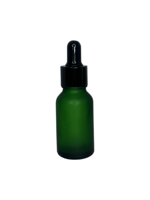 15ml Glass Frosted Dropper Bottle - Green