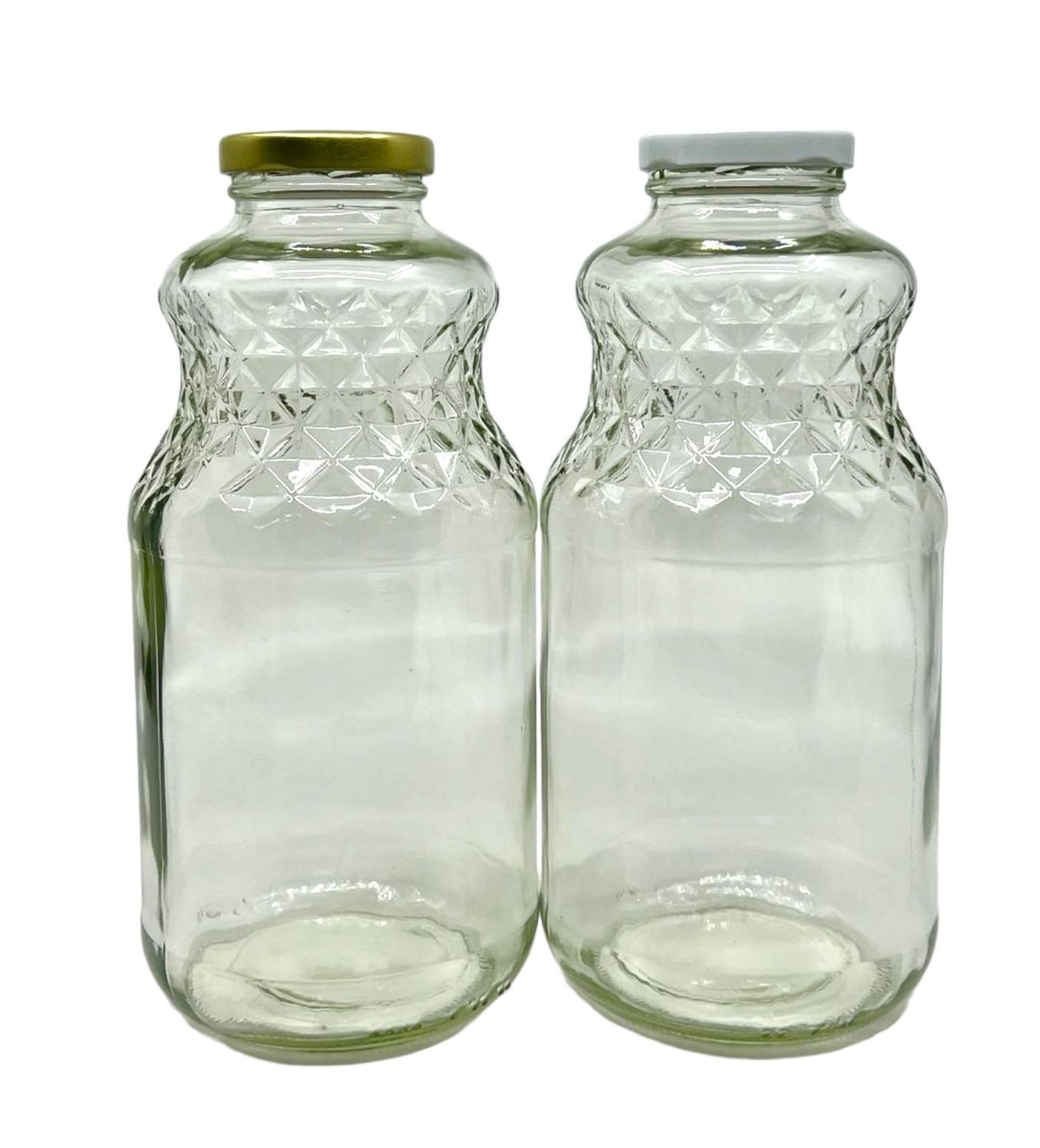 960ml Decanter Glass Clear Bottle with Metal Lug Cap