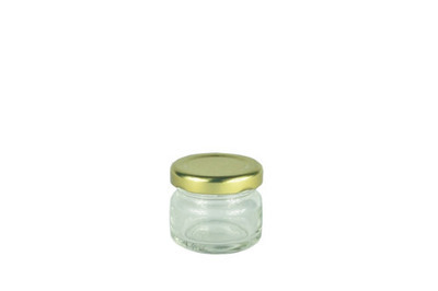 30ml Straight, Glass Jar (Metal Lug Cap)