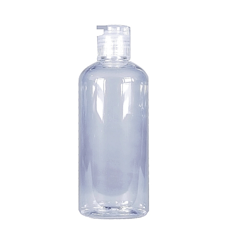 300ml, PET, Boston Round, Clear, Flat Top Cap