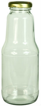 350ml Glass Condiment Bottle, Metal Lug Cap (M-7364)